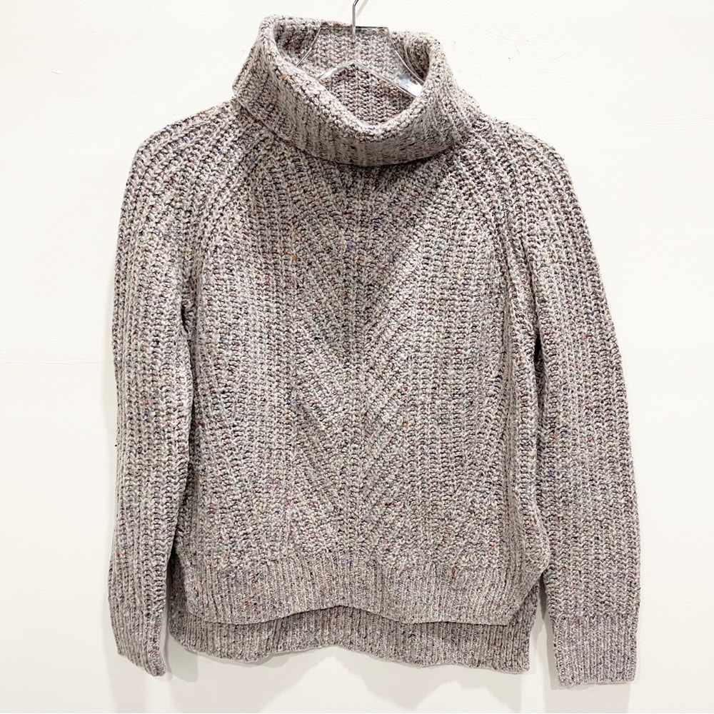 Madewell Colorfleck Ribbed Turtleneck Sweater Knit Size X-Small - Picture 2 of 11